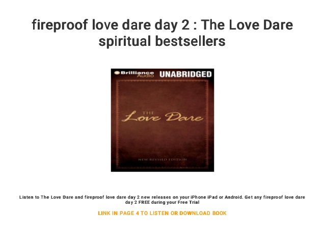 Fireproof Love Dare Book Free Download